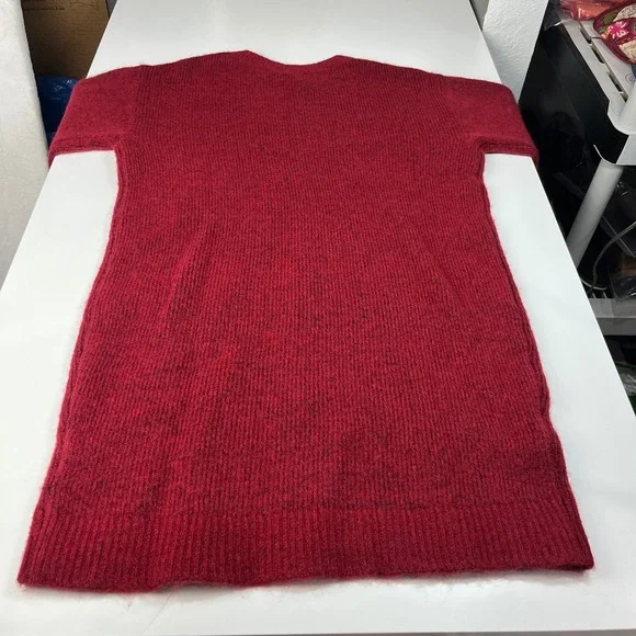 Banana Republic Factory Cozy Mini Sweater Dress S Red NWT Wool Blend Oversized